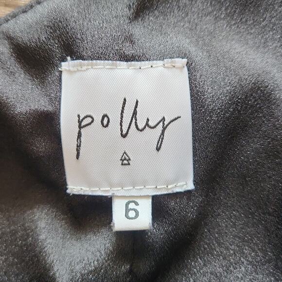 PRINCESS POLLY Off Shoulder Black Ruffled Mini Dress Size 6 - Picture 4 of 11